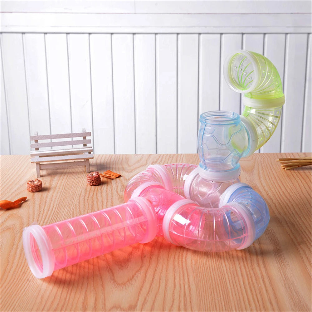 Fun Interactive Small Pet Transparent Curved Tunnel