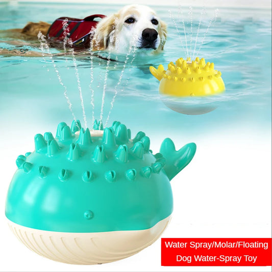 Fun Summer Electric Floating Water Spraying Dog Chew Toy