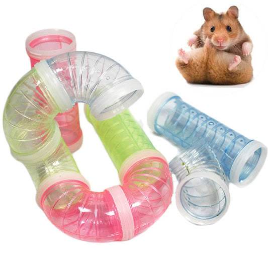 Fun Interactive Small Pet Transparent Curved Tunnel