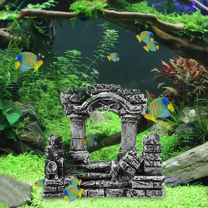 Artificial Greek Column Ruins Aquarium Decor