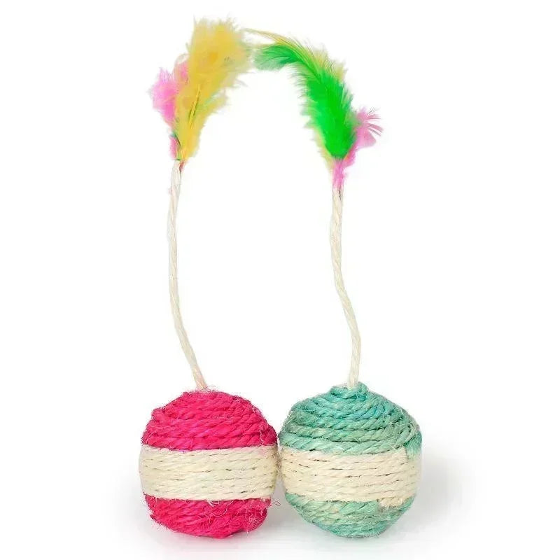 Playful Cat Sisal Scratching Ball Toy