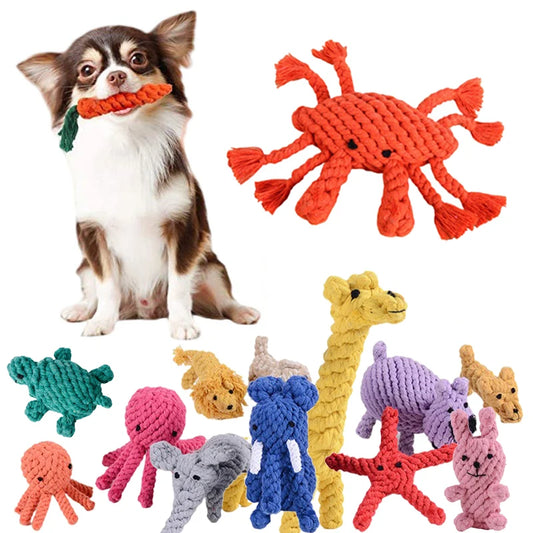 Variety of Handmade Cotton Roped Chew Toys