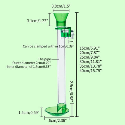 Transparent Aquarium Feeding Tube & Bowl