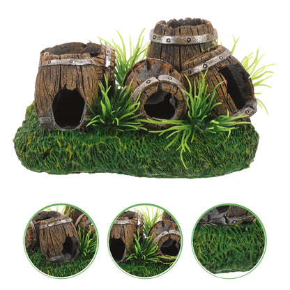 Resin Broken Barrells Aquarium/Terrarium Hideout