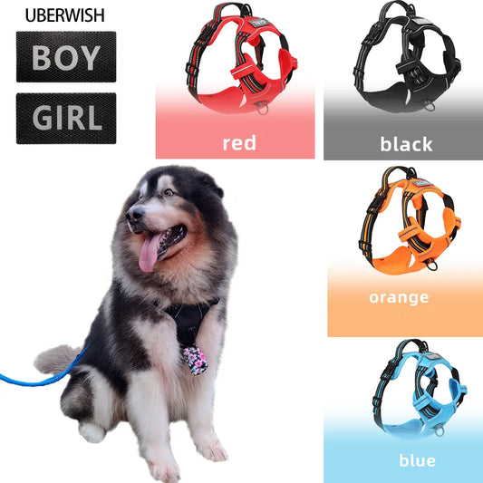 Colorful Reflective Adjustable Dog Harness