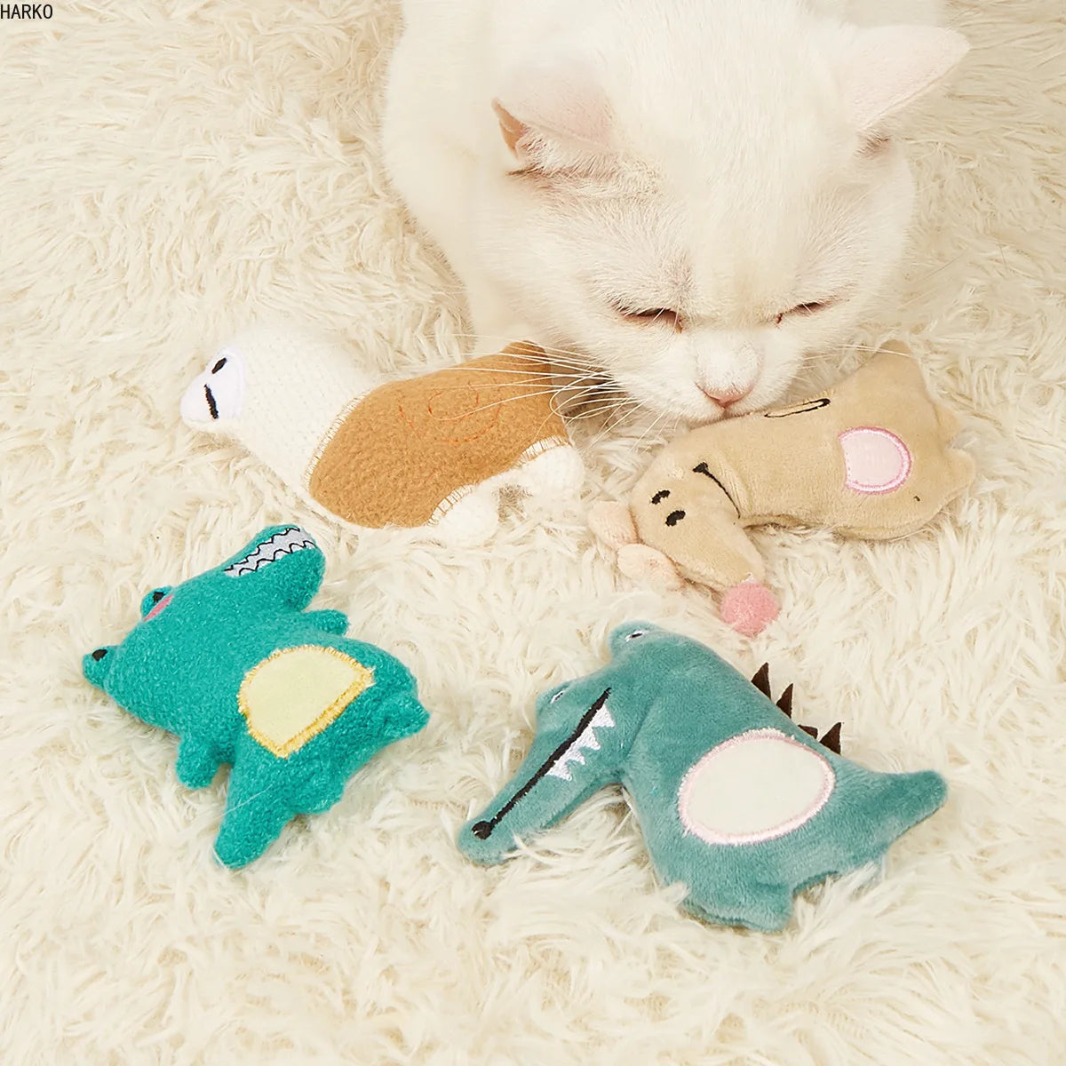 Variety of Colorful Cartoon Cat Toys