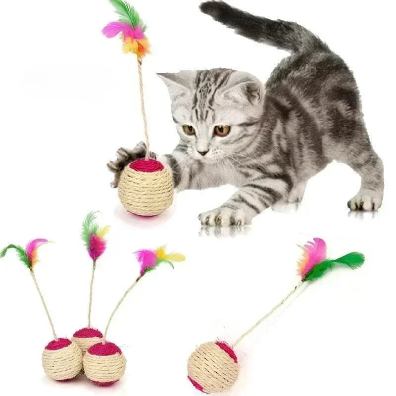 Playful Cat Sisal Scratching Ball Toy