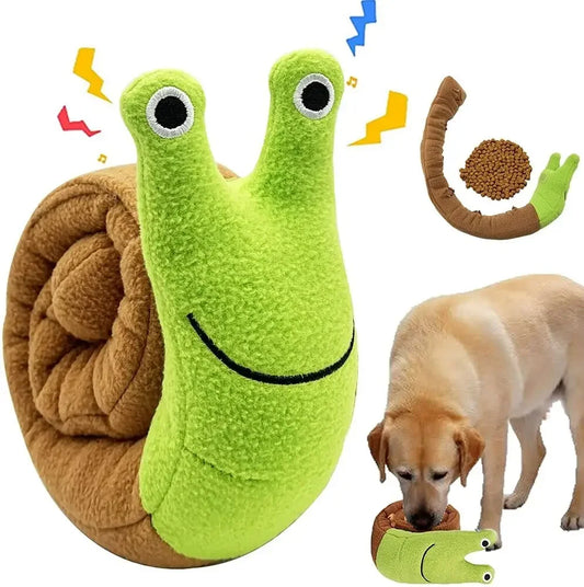 Squeaky Plush Roll-up Dog Treat Puzzle Toy