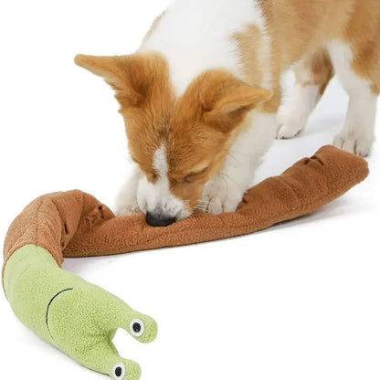 Squeaky Plush Roll-up Dog Treat Puzzle Toy