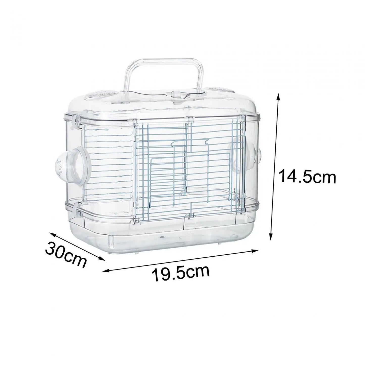 Lightweight Transparent Travel Cage Bird Carrier