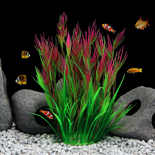 Variety of Vibrant Artificial Decorative Aquarium Plants