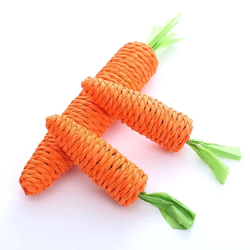 Roped Carrot Scratching/Biting Car Toy with Bell Inside