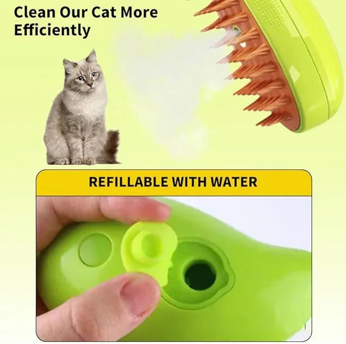 Pet Steaming Massaging Grooming Brush