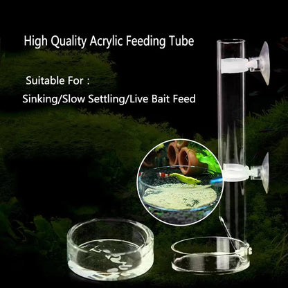 Acrylic Aquarium Pet Feeding Tube & Bowl