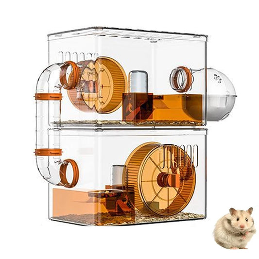Fun Interactive Transparent Breathable Acrylic Small Pet Cage