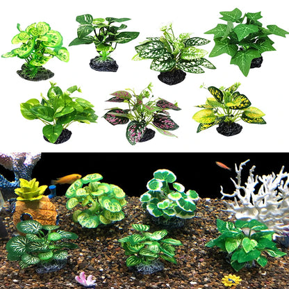 Artificial, Realistic Plant Terrarium/Aquarium Decoration.