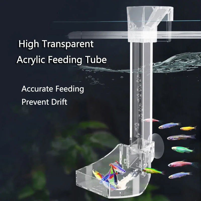 Acrylic Aquarium Feeding Tube & Bowl