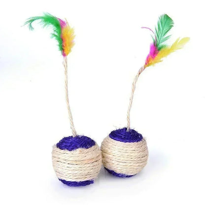 Playful Cat Sisal Scratching Ball Toy