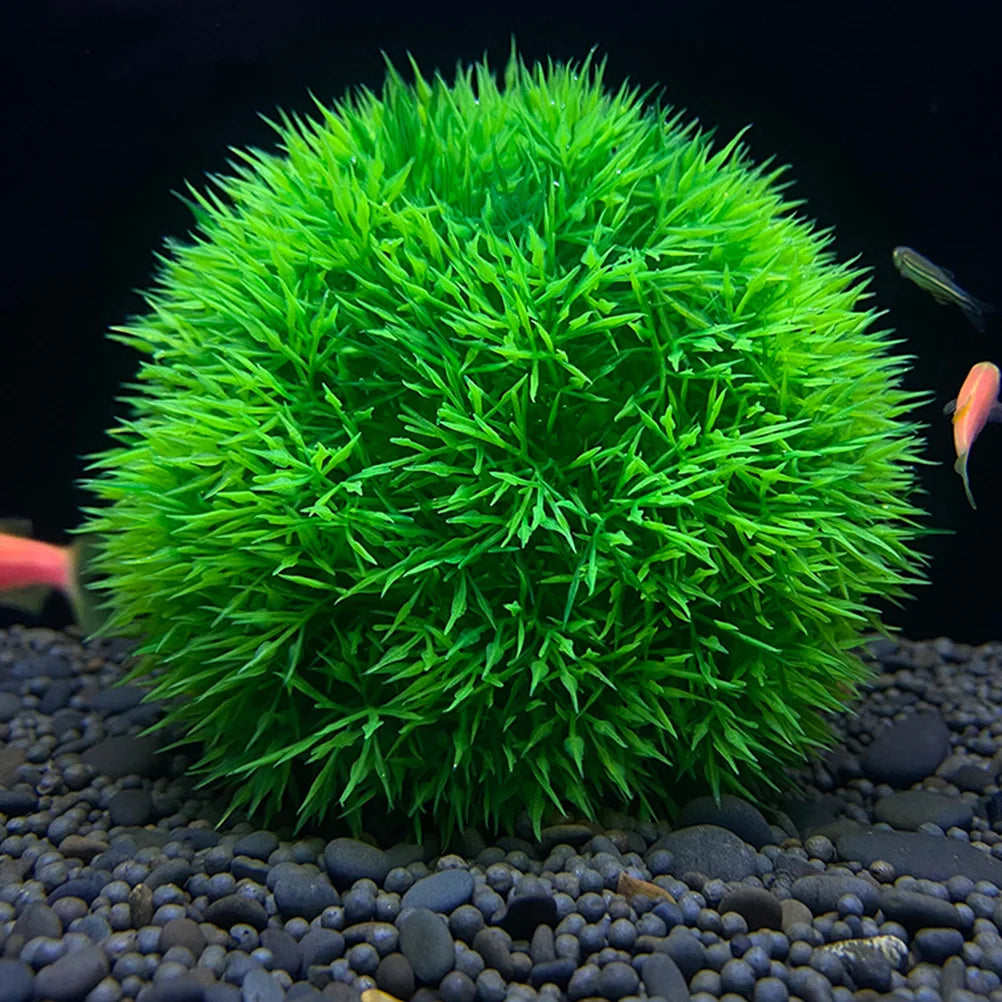 2pcs Artificial Grass Ball Aquarium Decorations