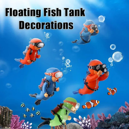 Decorative Floating Aquarium Diver Accessory