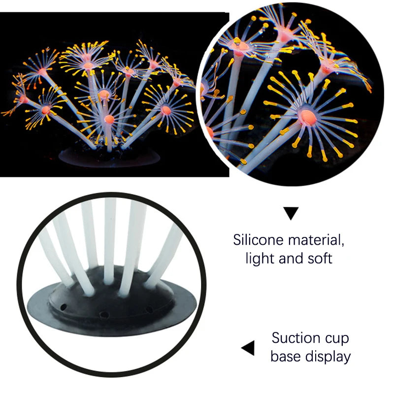 Variety of Colorful Fluorescent Aquarium Landscaping Artificial Coral Decoration