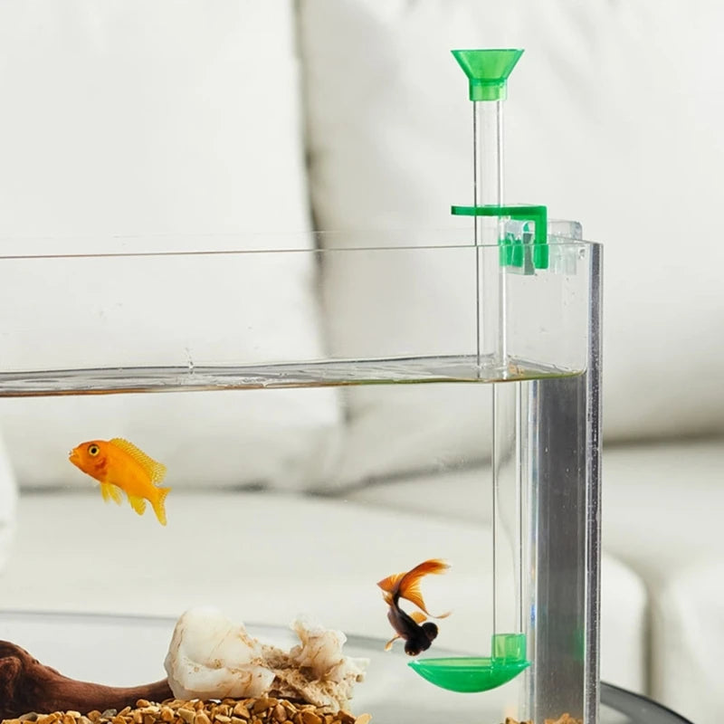 Transparent Aquarium Feeding Tube & Bowl