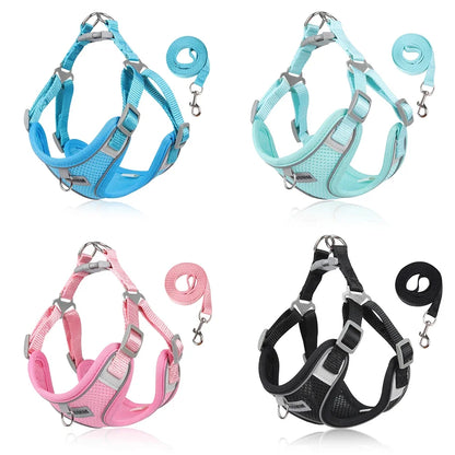 Colorful Reflective Adjustable Dog Harness for Small Dogs/Cats