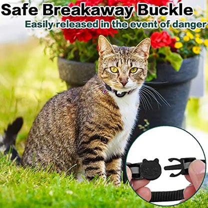 Airtag Tracking Cat Collar Bell Attatched