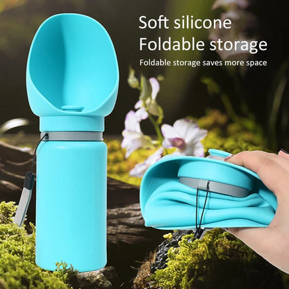 Silicone Fully Collapsible Portable Pet Water Bottle