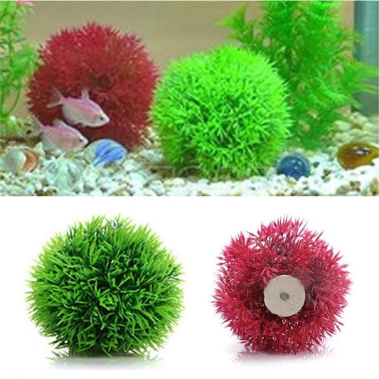 Vibrant Artificial Aquarium Grass Ball Plant