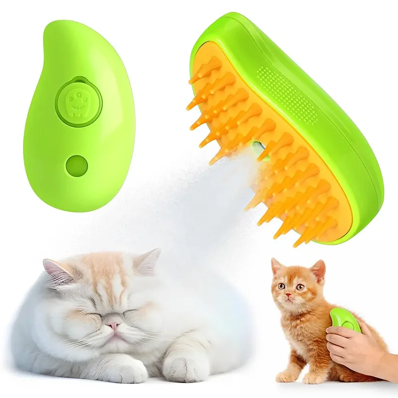 Pet Steaming Massaging Grooming Brush