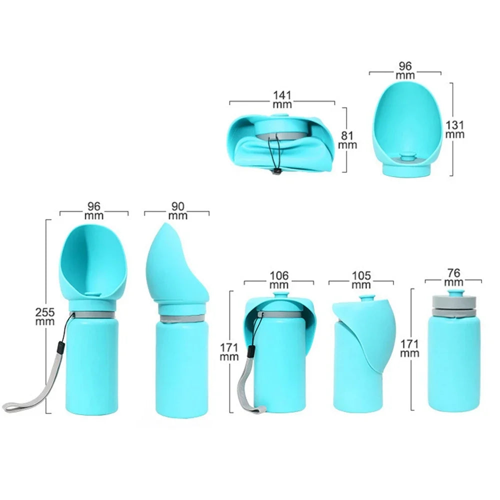 Silicone Fully Collapsible Portable Pet Water Bottle