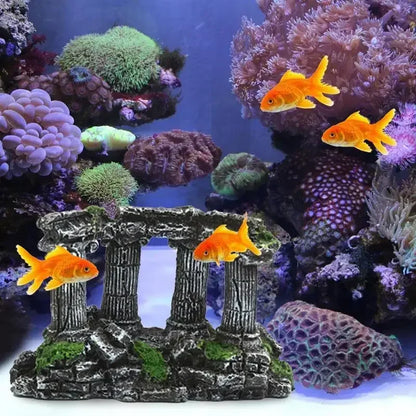 Artificial Greek Column Ruins Aquarium Decor