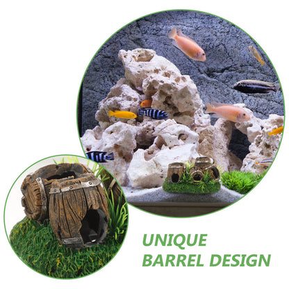 Resin Broken Barrells Aquarium/Terrarium Hideout