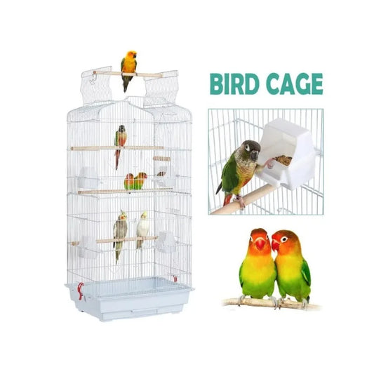 Large 36" Metal Bird Cage with Open Top