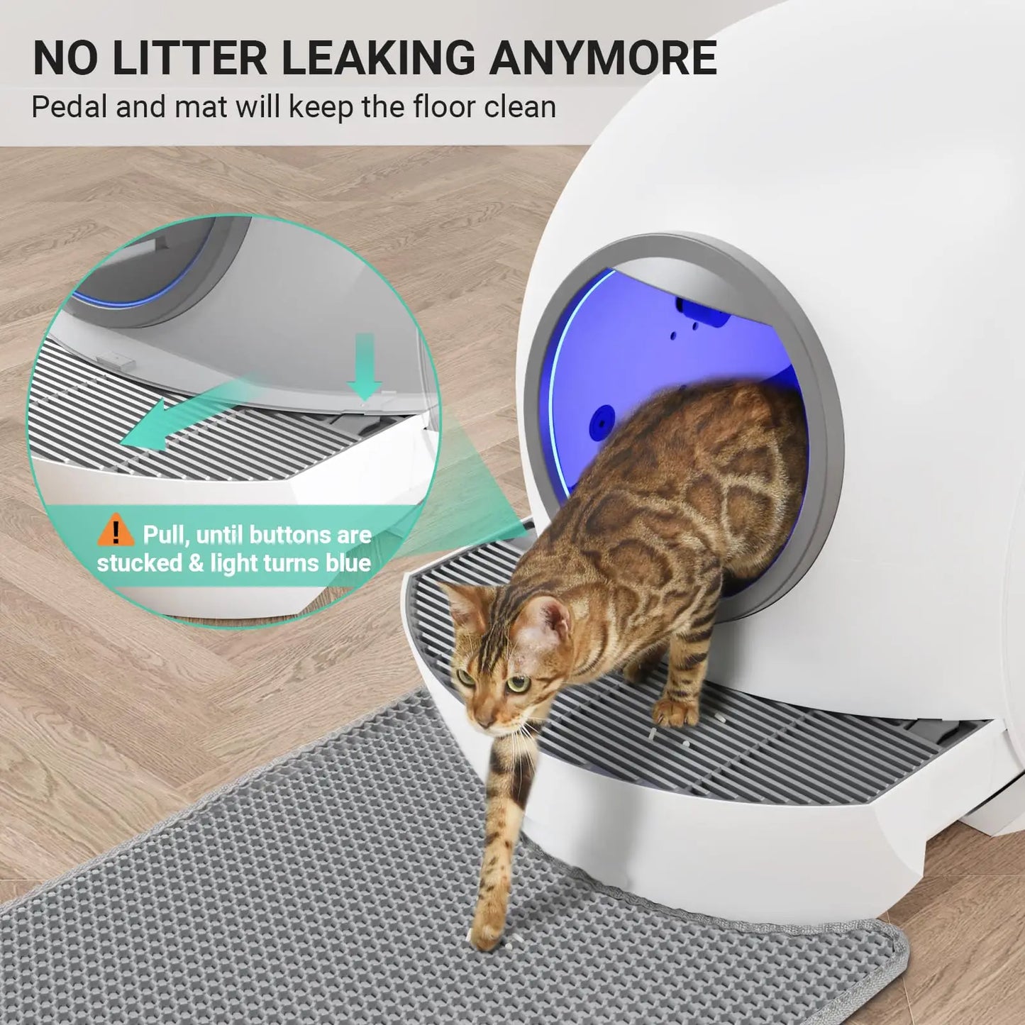 Smart App/Wifi controlled Self-Cleaning Litter Box