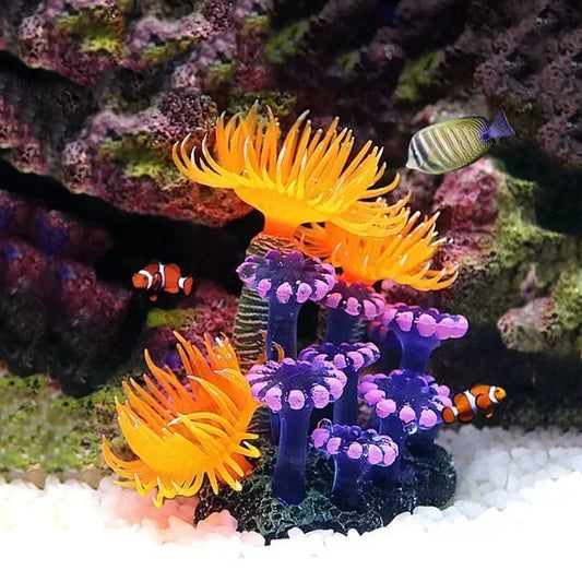 Variety of Vibrant Artificial Decorative Aquarium Coral