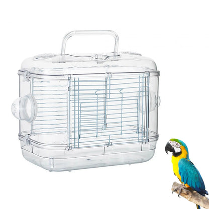 Lightweight Transparent Travel Cage Bird Carrier