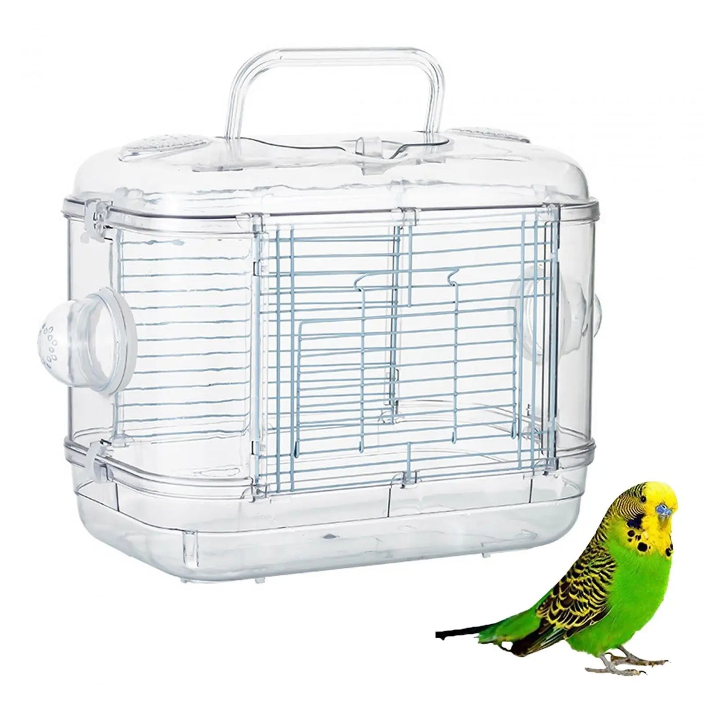 Lightweight Transparent Travel Cage Bird Carrier