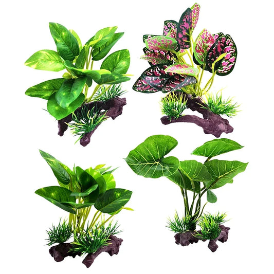 Variety of Artificial Plant Terrarium/Aquarium Decoration with/without flowers