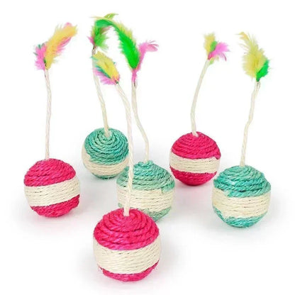 Playful Cat Sisal Scratching Ball Toy