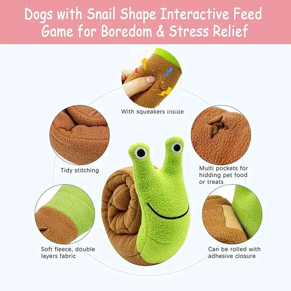 Squeaky Plush Roll-up Dog Treat Puzzle Toy