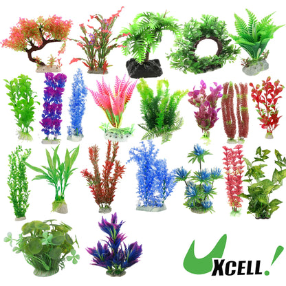 Variety of Colorful Artificial Simulation Aquarium Plants